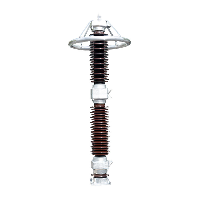 220KV Komposit Porcelain Surge Arrester Kanthi Cincin Eksual Voltase