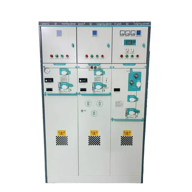 Tegangan Sedheng SF6 Kanthi Terisolasi Ring Listrik Unit Utama Kompak Switchgear